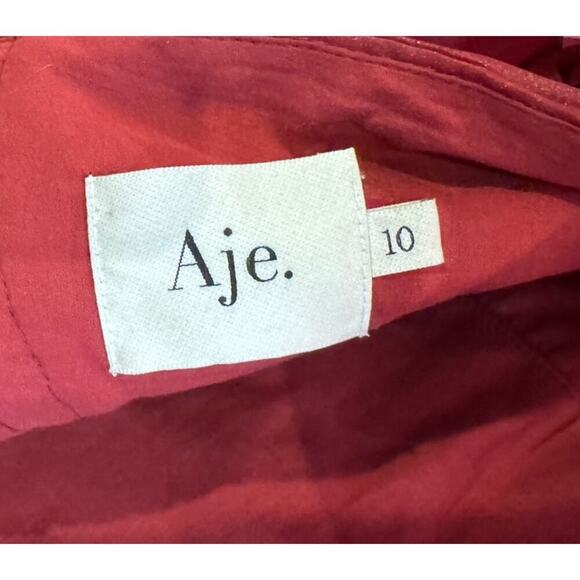 Aje Asra Pleated Frill Midi Dress Size AU/10, US/6 - Picture 8 of 10